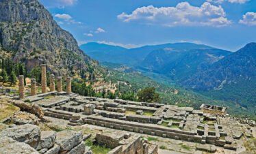 Ruins of the Temple of Apollo at Delphi, Greece